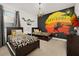 Stylish bedroom featuring dual beds, themed decor, and charming accent lighting at 420 Burma St, Kissimmee, FL 34747