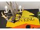 Unique antler chandelier adding rustic charm to the Lion King themed bedroom decor at 420 Burma St, Kissimmee, FL 34747