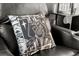 Close up of a Star Wars themed pillow in the home theater providing a fun accent at 420 Burma St, Kissimmee, FL 34747