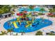 A colorful water park with slides, climbing structures, and water features for Gathering fun and entertainment at 420 Burma St, Kissimmee, FL 34747