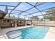 Sparkling pool and spa area with full screen enclosure and covered patio, perfect for outdoor living at 4412 Mesa Verde Dr, St Cloud, FL 34769