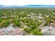 Charming neighborhood aerial view, showcasing lush greenery and a mix of residential and commercial buildings at 606 N Mcdonald St, Mount Dora, FL 32757