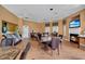A lounge area offers a cozy fireplace and comfortable seating at 8571 La Isla Dr, Kissimmee, FL 34747