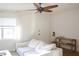 Cozy living room with a ceiling fan, white couch, and natural light from the window at 1012 N Shine Ave, Orlando, FL 32803