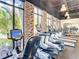 Well-equipped gym with treadmills, elliptical, and large windows offering scenic views at 1067 Plantation Ln, Davenport, FL 33896