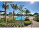 Relaxing pool with lush landscaping and clear blue water, perfect for leisure at 1082 Blackwolf Run Rd, Davenport, FL 33896