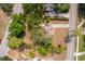An aerial view showcasing the property's layout, surrounded by lush greenery and a well-maintained neighborhood at 120 W Minnehaha Ave, Clermont, FL 34711
