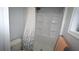 Bright shower with easy accessibility features a white shower curtain at 2618 Brookside Cir, Mount Dora, FL 32757