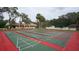 The well-maintained shuffleboard courts are a great feature of the community at 2618 Brookside Cir, Mount Dora, FL 32757