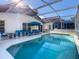 Enjoy this screened-in pool with a seating area, perfect for relaxing and entertaining in a private setting at 421 Bailey Cir, Davenport, FL 33897