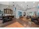 Open concept living area with bar seating, vaulted ceilings, and living room at 4301 Mohawk Ct, St Cloud, FL 34772