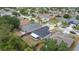 Aerial view of residential neighborhood featuring houses, a fenced yard and a private lanai at 5210 Silver Thistle Ln, St Cloud, FL 34772