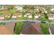 An aerial view of single-Gathering homes with well-manicured lawns in a well-planned neighborhood at 5253 Pebble Beach Blvd, Winter Haven, FL 33884