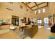 Clubhouse lobby with high ceilings, comfortable seating, a reception area, and stylish decor at 2147 Tripoli Ct, Kissimmee, FL 34747