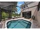 Enjoy the screened-in pool with ample seating, ideal for relaxing outdoors at 2322 Silver Palm Dr, Kissimmee, FL 34747