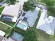 Overhead view of the property showcasing the pool and surrounding lush greenery at 2341 Stone Cross Cir, Orlando, FL 32828