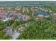 Aerial view of the community featuring a lake, pool, clubhouse, and lush green landscaping at 3015 Yellow Lantana Ln, Kissimmee, FL 34747