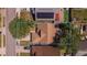 Aerial view showcasing the property's layout, including the house, surrounding greenery, and neighborhood streets at 3738 Crossing Creek Blvd, St Cloud, FL 34772