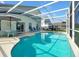 Inviting private pool with a screened enclosure, perfect for relaxation and outdoor enjoyment at 553 Bailey Cir, Davenport, FL 33897