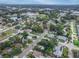 A broad aerial view of the neighborhood, showing the layout of the streets and homes at 673 E Church Ave, Longwood, FL 32750
