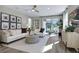 Bright and airy living room with neutral decor, large windows, and access to an outdoor patio at 811 Lake Dell Rd, Dundee, FL 33838