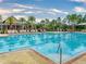 Inviting swimming pool area with clear blue water, comfortable lounge chairs, and umbrellas, perfect for relaxing and socializing at 8635 Tallfield Ave, Orlando, FL 32832
