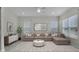 Comfortable living room with large sectional sofa, stylish decor, and ample natural light at 1110 Terralago Way, Kissimmee, FL 34746