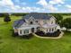 Beautiful two-story home featuring lush landscaping, stone accents, and a brick walkway at 2350 Bradbury Rd, Haines City, FL 33844