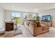 Comfortable living room features a large sliding glass door and plenty of space to relax and entertain at 2462 Sweet Viburnum Way, Ocoee, FL 34761