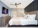 Relaxing bedroom with TV, ceiling fan, king bed, and a dresser for ample storage at 3181 Tocoa Cir, Kissimmee, FL 34746