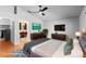Spacious main bedroom with hard wood floors and ensuite bathroom at 454 Eagle Dr, Kissimmee, FL 34759