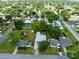 An aerial view of the neighborhood, displaying houses and green foliage at 512 Maryland Ave, St Cloud, FL 34769