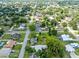 Aerial view of the neighborhood with lush tree coverage and homes at 512 Maryland Ave, St Cloud, FL 34769