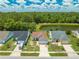 Scenic aerial view of homes near a pond, showcasing lush greenery and serene neighborhood charm at 8322 Cascade Oaks Dr, Orlando, FL 32822