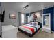 Fun, Captain America themed bedroom with an eye-catching mural at 9020 Stinger Dr, Davenport, FL 33896