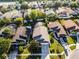 Aerial view of homes in a well-manicured neighborhood, near a lake and greenery at 11730 Kennington Ct, Orlando, FL 32824
