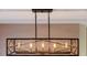 Stunning modern chandelier with black and gold finish, adding a touch of elegance to the dining space at 12303 Bohannon Blvd, Orlando, FL 32824