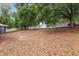 Spacious backyard featuring mature trees and a privacy fence, providing ample space for outdoor activities at 14610 Wishing Wind Way, Clermont, FL 34711