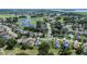 Aerial view of the home in a desirable community near local lakes and golf course, providing stunning views at 1746 Golfview Dr, Kissimmee, FL 34746
