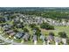 Aerial view of a desirable neighborhood with lush trees, well-kept lawns, and easy access to local golf course at 1746 Golfview Dr, Kissimmee, FL 34746