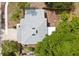 Aerial view of house showing new grey roof with skylights and fenced in backyard at 2421 Deermeadow Dr, Apopka, FL 32703