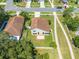 Aerial view of backyard that features a well-maintained fence for a private outdoor space for relaxation and enjoyment at 3203 Herons Point Cir, Kissimmee, FL 34741