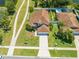 Aerial view of the home showcasing the yard and the neighborhood at 3203 Herons Point Cir, Kissimmee, FL 34741