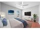 Comfortable bedroom with a queen bed, contemporary decor, and ample natural light at 3203 Herons Point Cir, Kissimmee, FL 34741