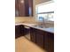 Well-equipped kitchen featuring dark wood cabinets, stainless steel appliances, and a double sink at 4855 Coral Castle Dr, Kissimmee, FL 34746