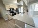 Modern kitchen with stainless steel appliances, white cabinets, and a stylish quartz countertop island at 5017 Laguna Bay Cir # 96, Kissimmee, FL 34746
