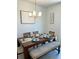 Bright dining room with modern chandelier and backyard access at 726 Longboat, Davenport, FL 33896