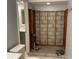 Bathroom in renovation with a partial shower and sink vanity at 940 Fenton Ln # 8, Lakeland, FL 33809