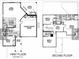 Detailed floor plan showcasing the layout of the first and second floors, including the living room, kitchen, suites, and garage at 1101 Marcello Blvd, Kissimmee, FL 34746