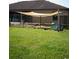 Backyard featuring a dog run with shade sail and a lush lawn at 18805 Nettleton St, Orlando, FL 32833